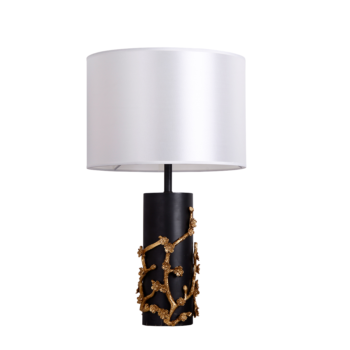 Marble and plum table lamp