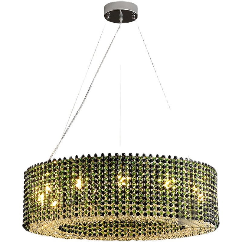 Dark green crystal chandelier